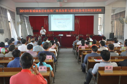 新城鎮農技推廣體系改革與建設補助項目科技培訓班 賦能現代農業，服務鄉村振興